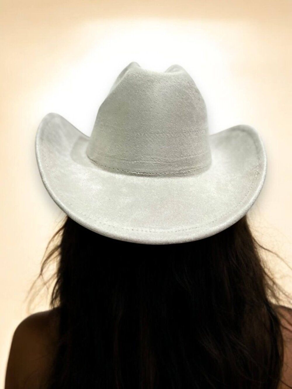 Gray Suede Wide Brim Western Cowboy Hat M/L NWT